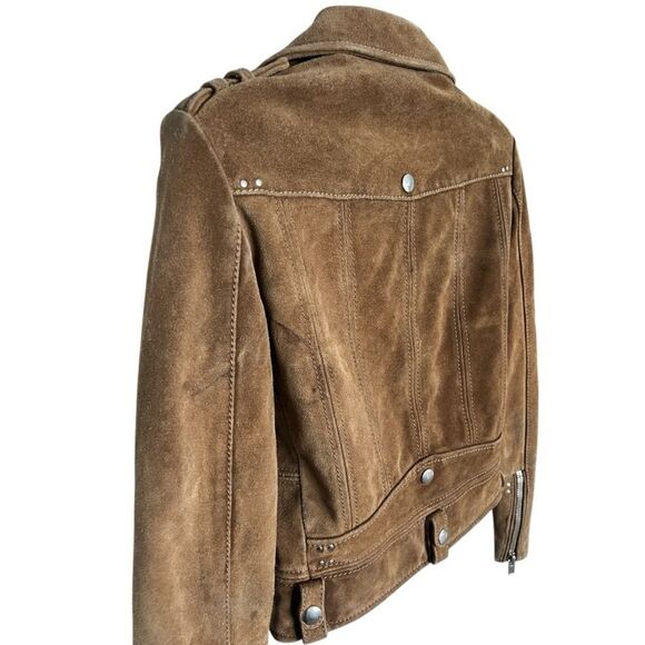 THE KOOPLES Biker Suede Leather Jacket Size XS - Picture 5 of 12